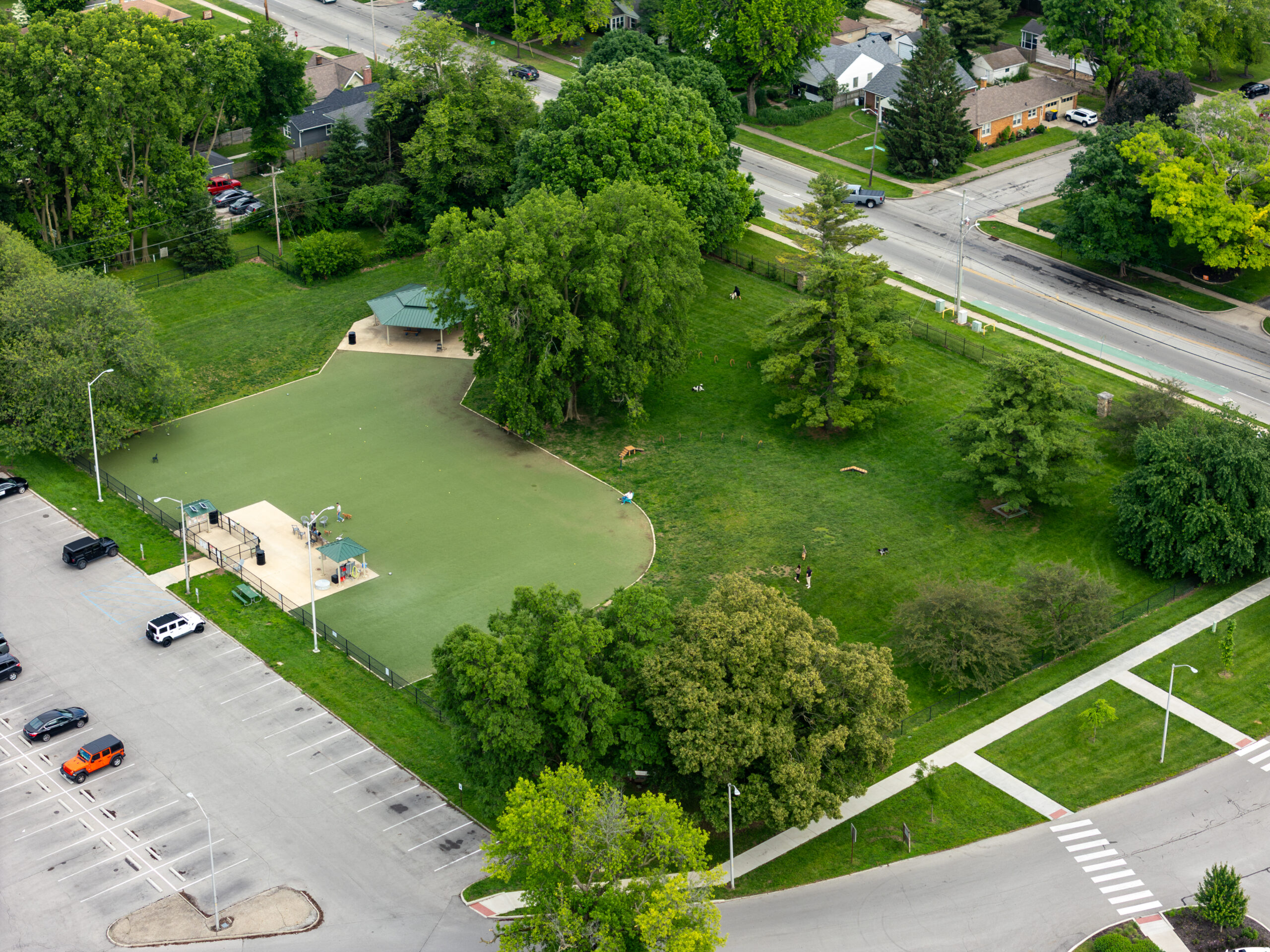 Aerial picture of Broad Ripple Park