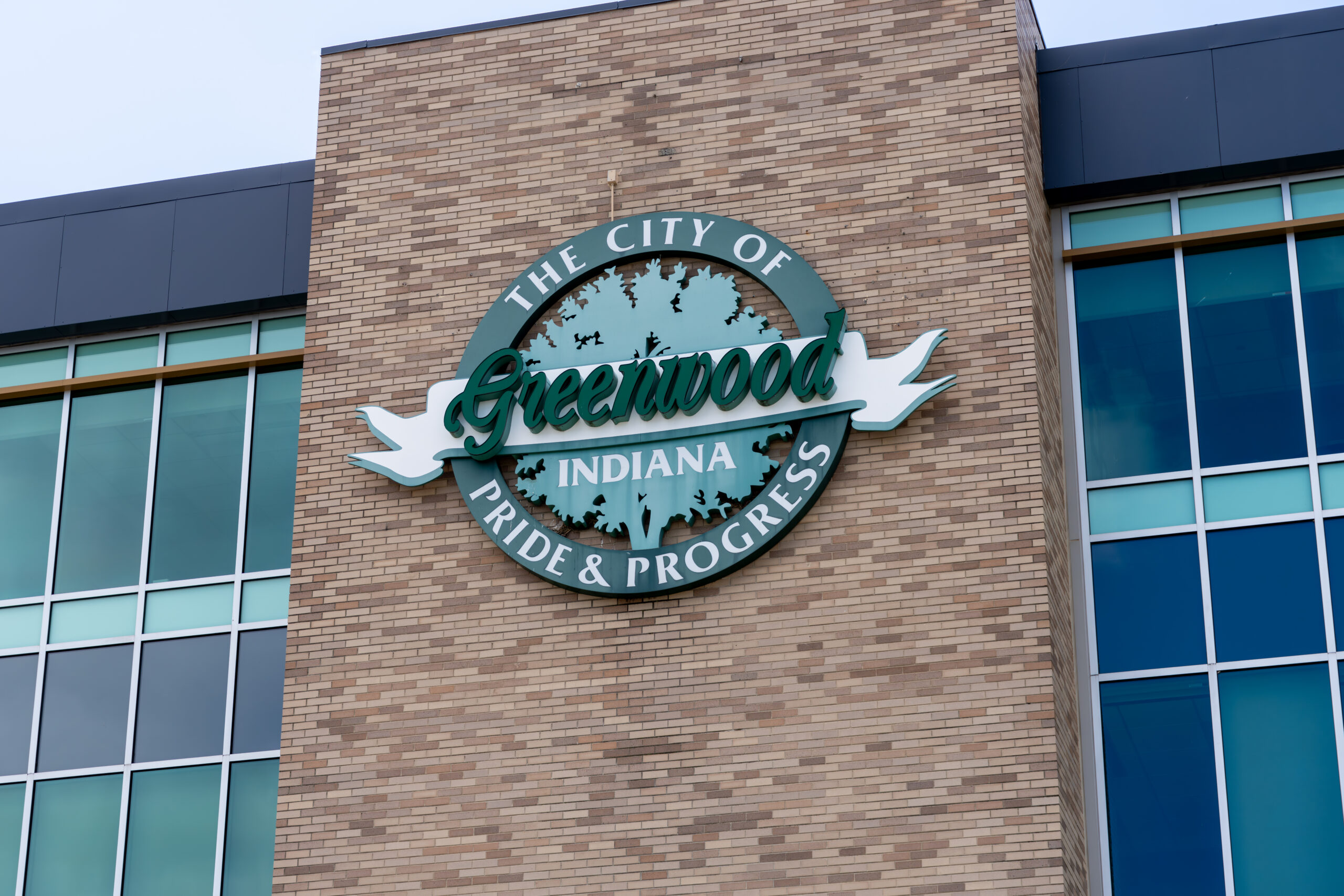 Exterior sign for the city of Greenwood, Indiana