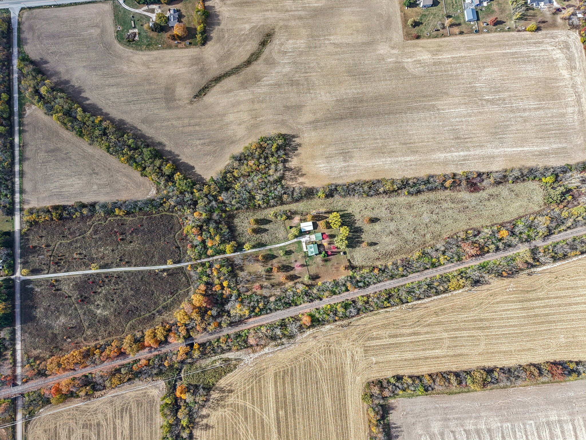 Aerial view of 20 acre homestead