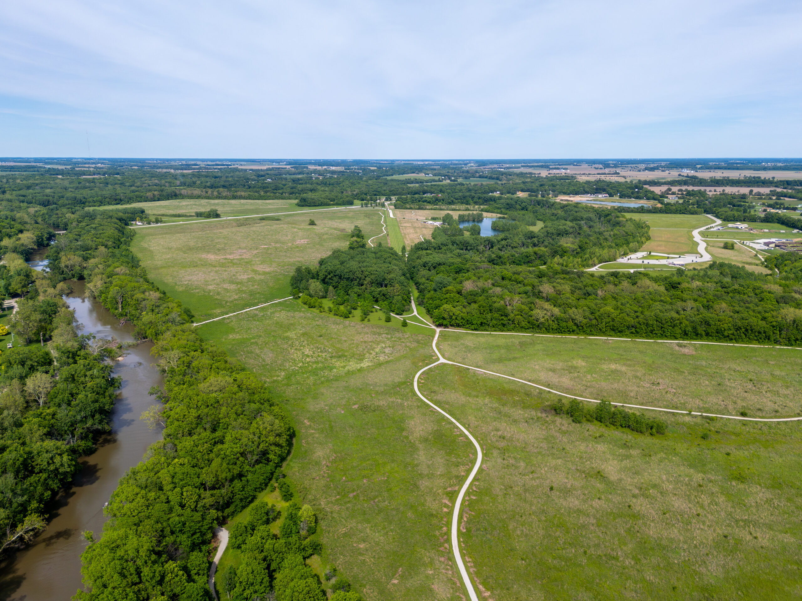 Aerial view of Koteewi Park in Noblesville, Indiana